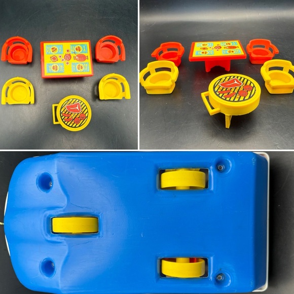 Vintage 1972 Fisher Price Little People Happy House Boat #985 Figures & Access. - Picture 15 of 15